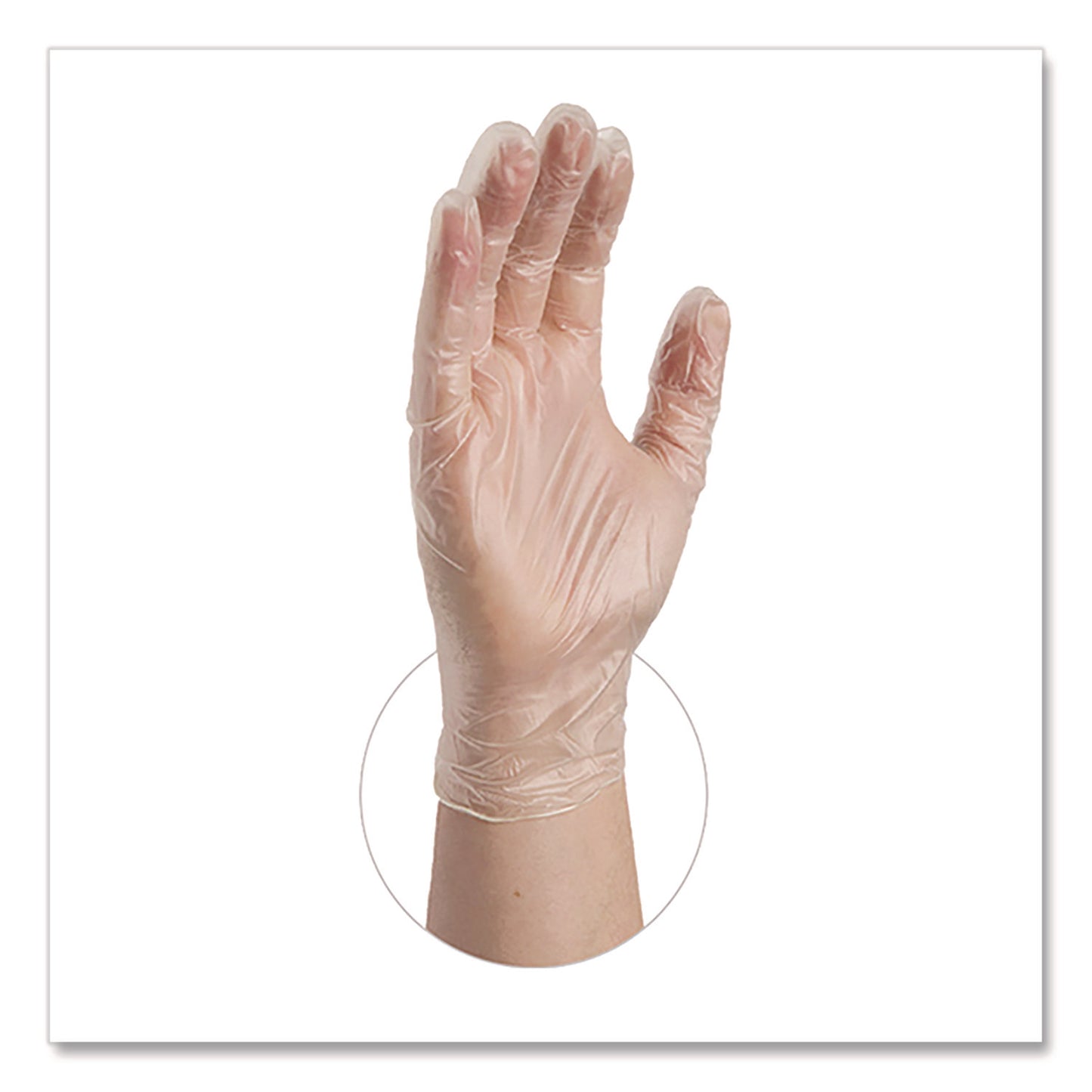 AMMEX® Professional Vinyl Exam Gloves, Powder-Free, Medium, Clear, 100/Box (AXCVPF64100)