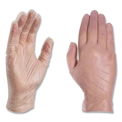 AMMEX® Professional Vinyl Exam Gloves, Powder-Free, Medium, Clear, 100/Box (AXCVPF64100)