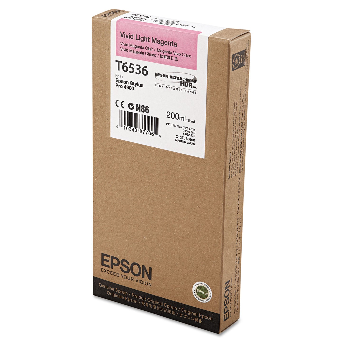 Epson® T653600 UltraChrome HDR Ink, Vivid Light Magenta (EPST653600)
