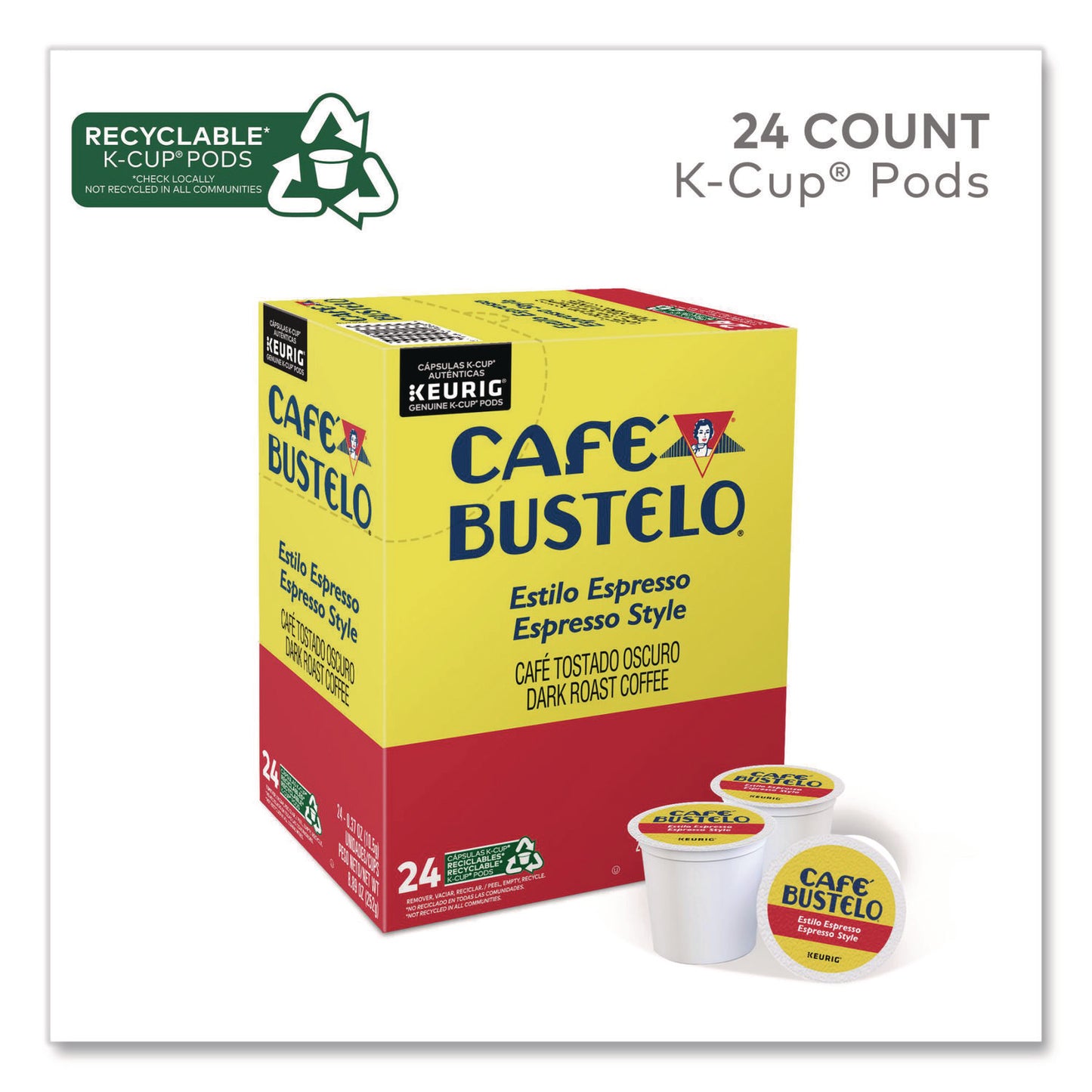 Café Bustelo Espresso Style K-Cups, 96/Carton (GMT6106CT)