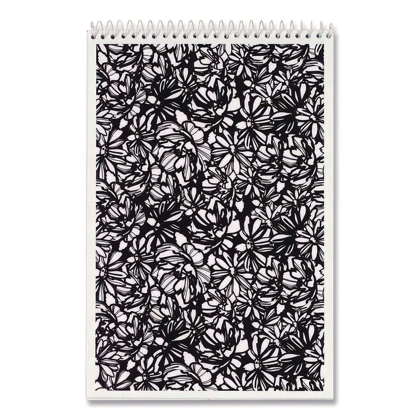 TOPS™ Fashion Steno Pad, Assorted Abstract Floral Headband Designs, Gregg Rule, (80) White 6 x 9 Sheets, 6/Pack (TOP80230)