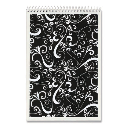 TOPS™ Fashion Steno Pad, Assorted Abstract Floral Headband Designs, Gregg Rule, (80) White 6 x 9 Sheets, 6/Pack (TOP80230)
