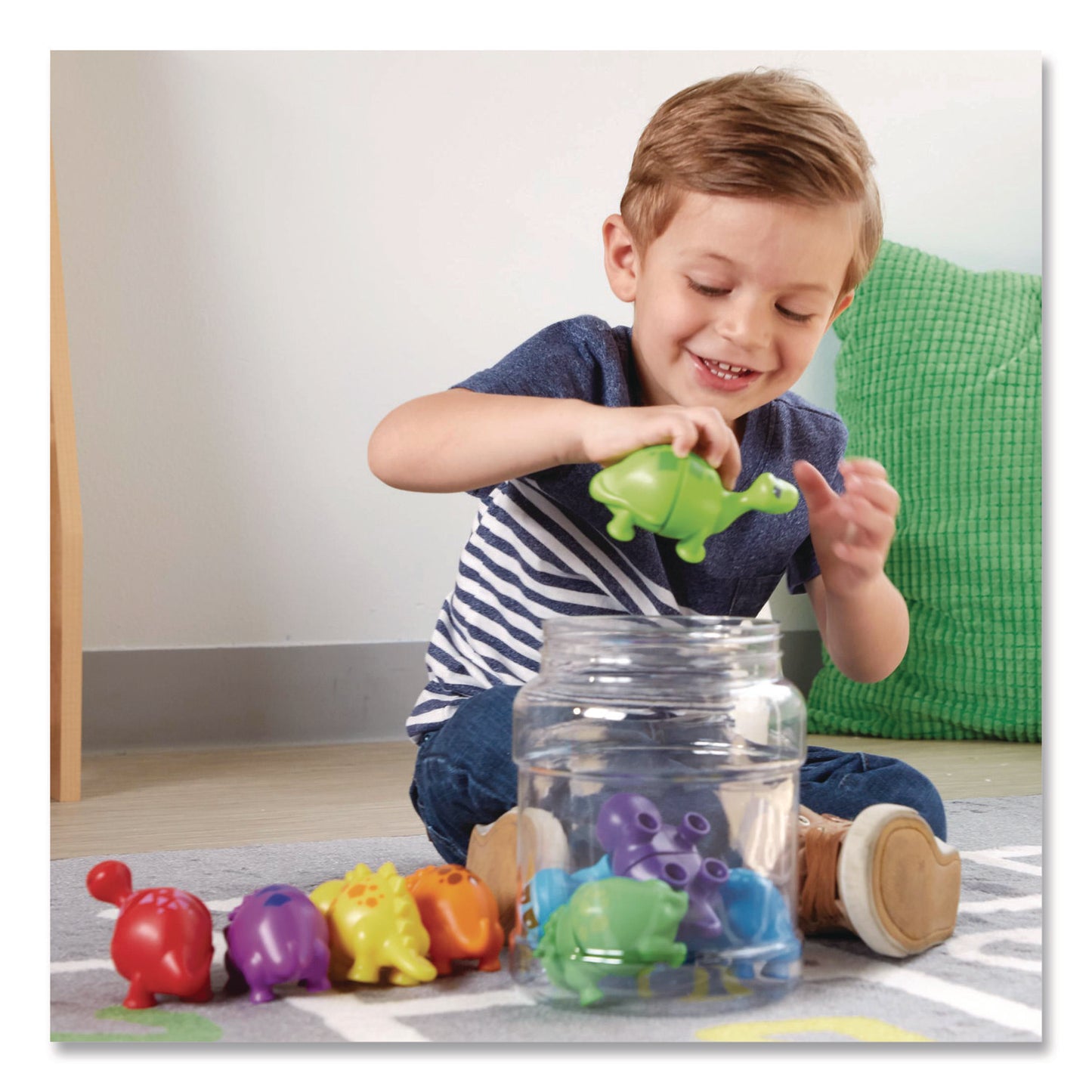 Learning Resources® Snap-n-Learn Matching Dinos, Pre-K, 18 Pieces (LRNLER6708)