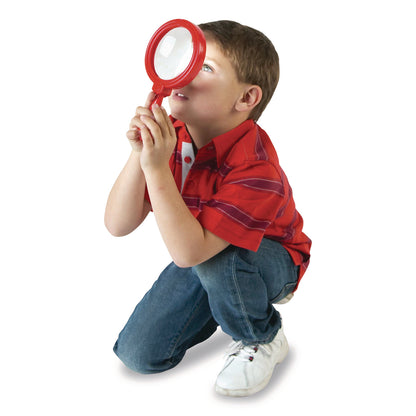 Learning Resources® Jumbo Magnifers Set, 4.5X Plastic Lens, 4.5" dia, Assorted Colors, 6 Magnifiers (LRNLER2774)
