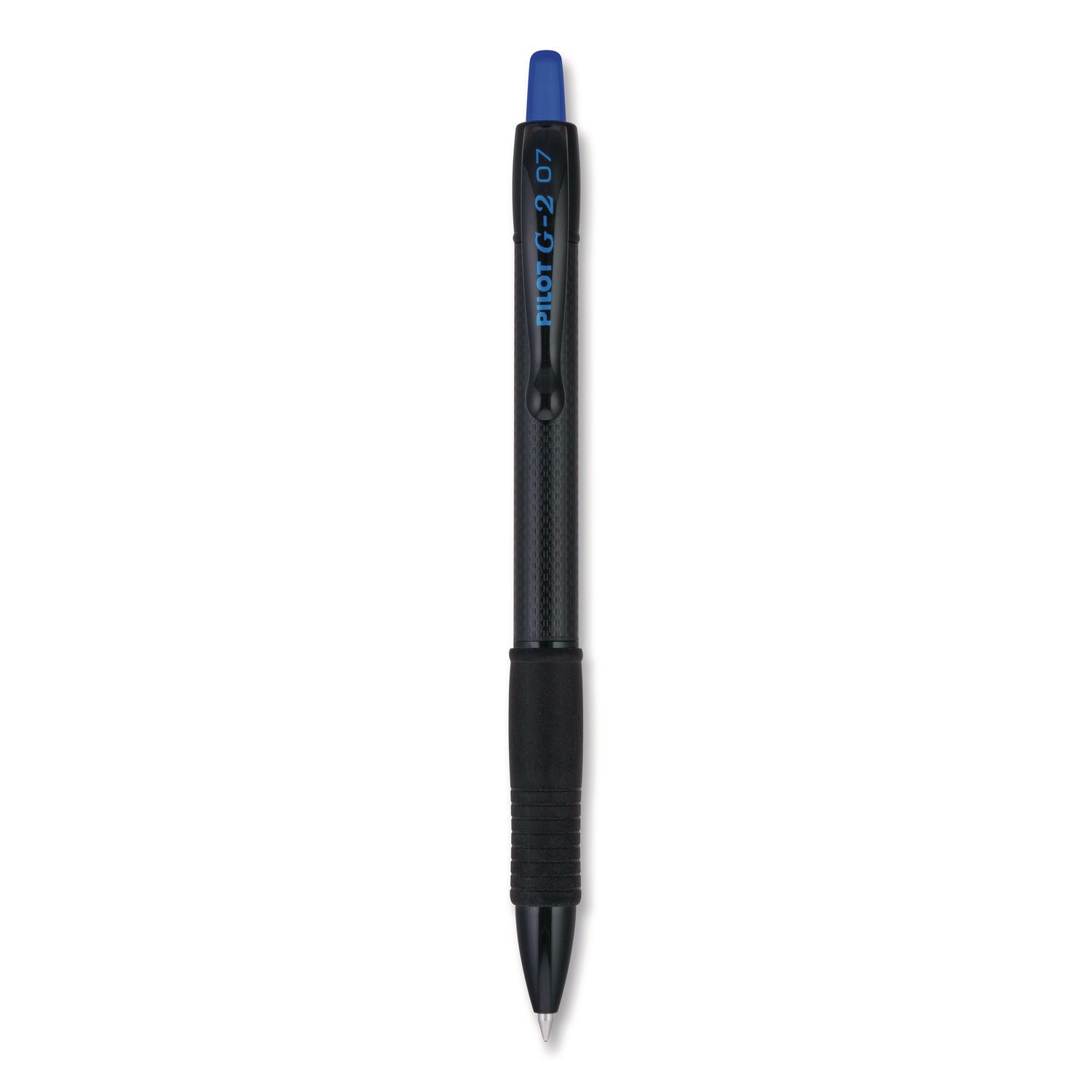 pilot®-g2-edge-premium-gel-roller-pen-retractable-fine-0-7-mm-blue-ink-black-blue-barrel-dozen-pil20833_2