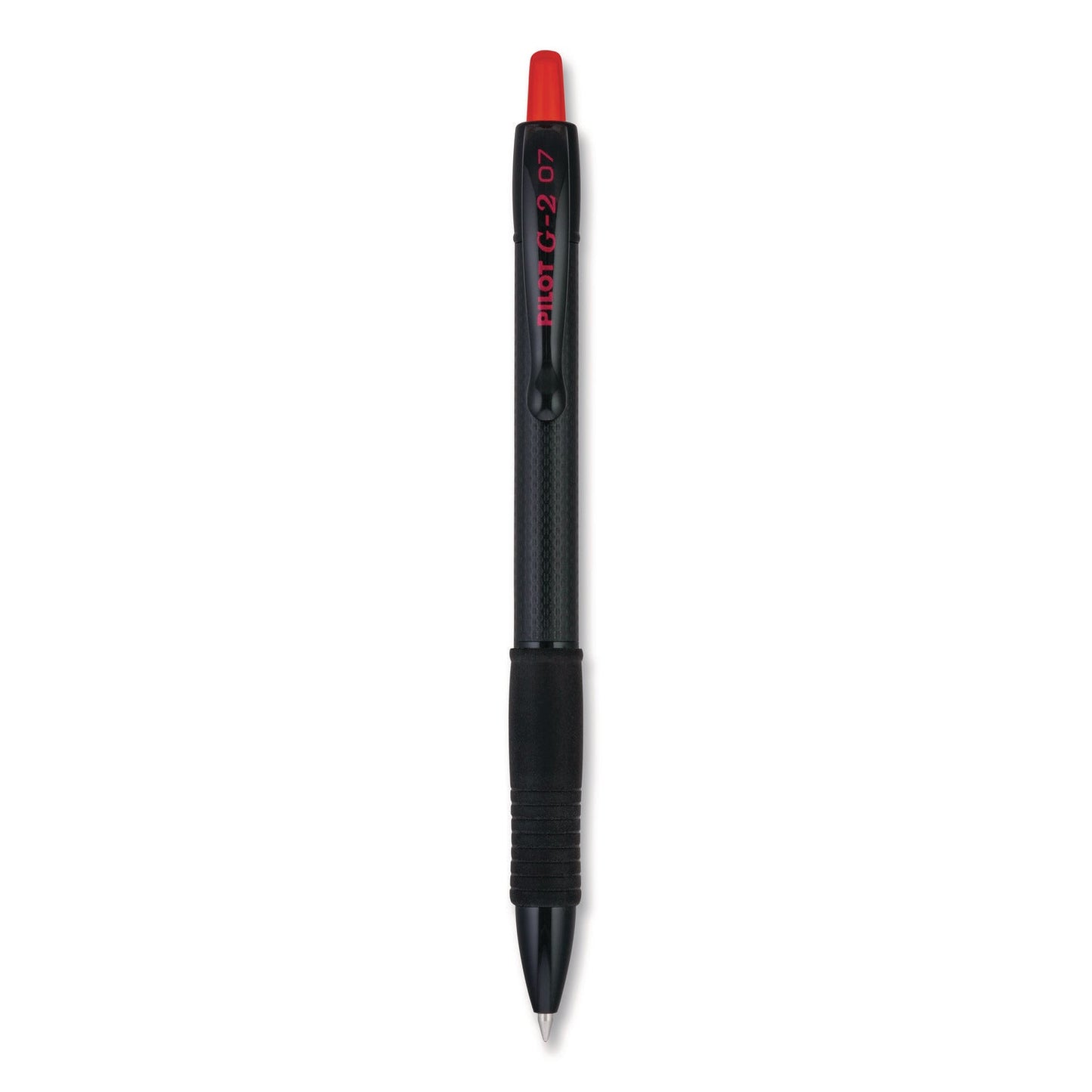 pilot®-g2-edge-premium-gel-roller-pen-retractable-fine-0-7-mm-red-ink-black-red-barrel-dozen-pil20836_2