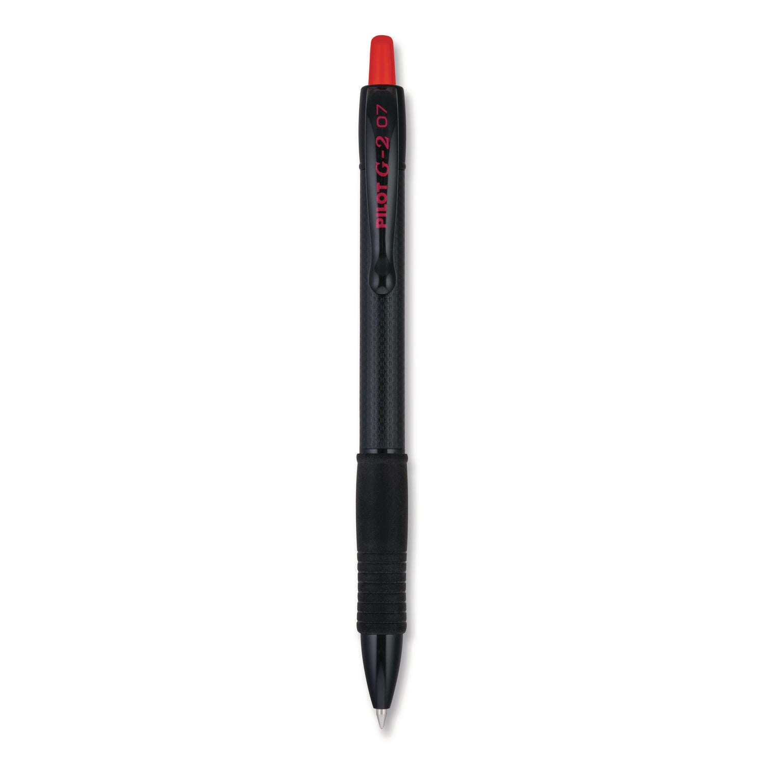 pilot®-g2-edge-premium-gel-roller-pen-retractable-fine-0-7-mm-red-ink-black-red-barrel-dozen-pil20836_2