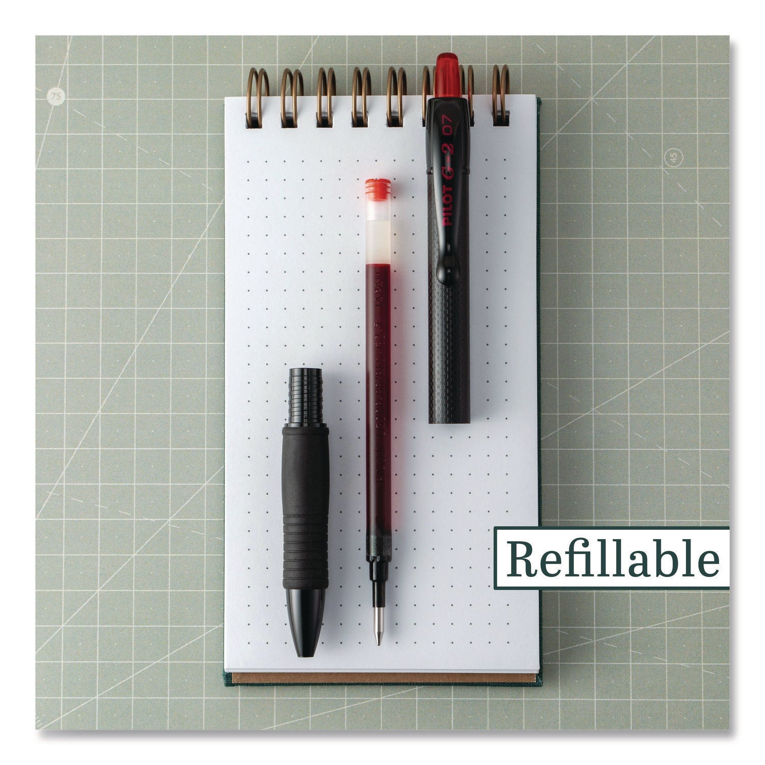 pilot®-g2-edge-premium-gel-roller-pen-retractable-fine-0-7-mm-red-ink-black-red-barrel-dozen-pil20836_3