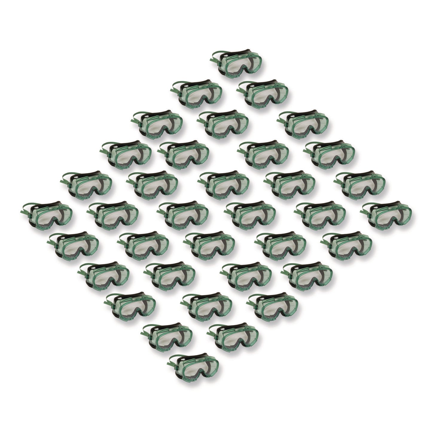 KleenGuard™ V8 Monogoggle 211 Goggle. Clear Lens, Green Frame, 36/Carton (KCC16668)