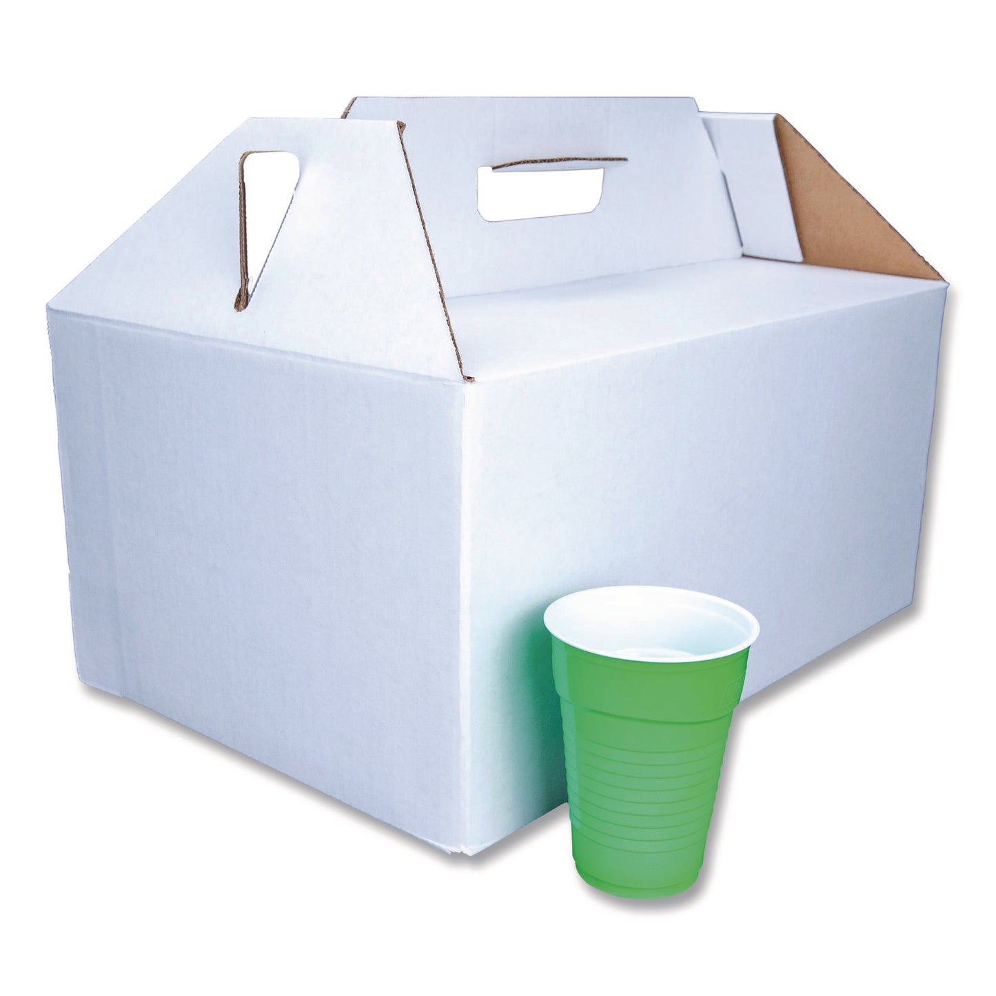 SCT® Carryout Barn Boxes, Large Corugated, 12 x 18 x 9, White/Kraft, 25/Carton (SCH2763)