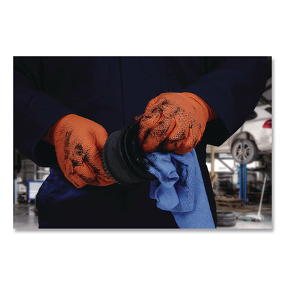 GloveWorks® by AMMEX® Ultra Industrial Flock-Lined Nitrile Disposable Gloves, XX-Large, 6 mil Thick, 9.06" Long, Orange, 50/Box, 10 Boxes/Carton (AXCGWUOFN49050)