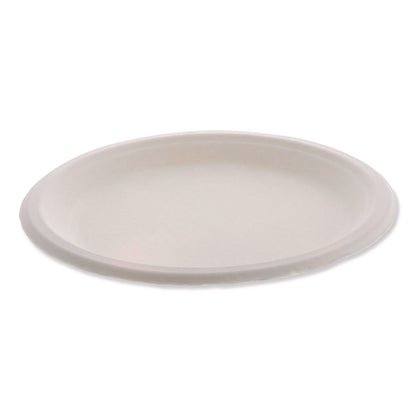 Pactiv Evergreen EarthChoice Fiber-Blend Bagasse Dinnerware, Plate, 9" dia, White, 500/Carton (PCTYMC50009BB)