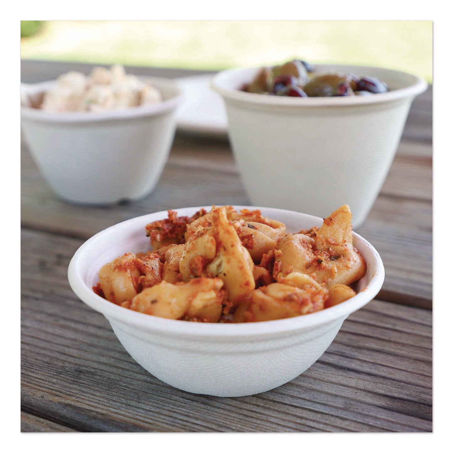 World Centric® Fiber Barrel Bowls, 8 oz, 4.5" diameter x 1.8" h, Natural, Paper, 500/Carton (WORBBSCU8LFS)