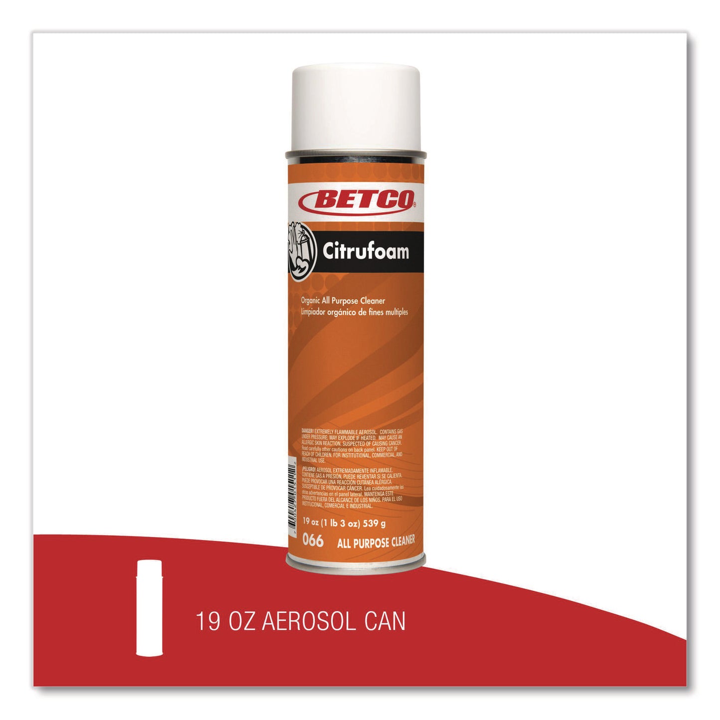 Betco® Citrufoam Cleaner/Degreaser, 19 oz Aerosol Can, 12/Carton (BET0662300)