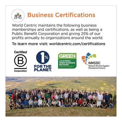 World Centric® Fiber Catering Pans, 3 Compartments, 10.3 x 2.8 x 12.8, Paper, Natural, 200/Carton (WORCASC104TLLF)