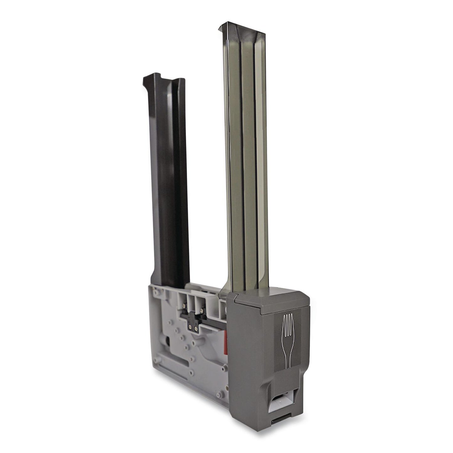 World Centric® Cutlery Dispenser Tower, Holds 125 Forks, 2.6 x 15.4, Gray, 10/Carton (WORDPCPLF)