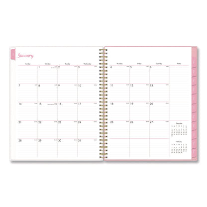 Blue Sky® Mimi Pink Weekly/Monthly Planner, Floral Artwork, 11 x 8.5, Pink/Blue/Rose Cover, 12-Month (Jan to Dec): 2026 (BLS137264)