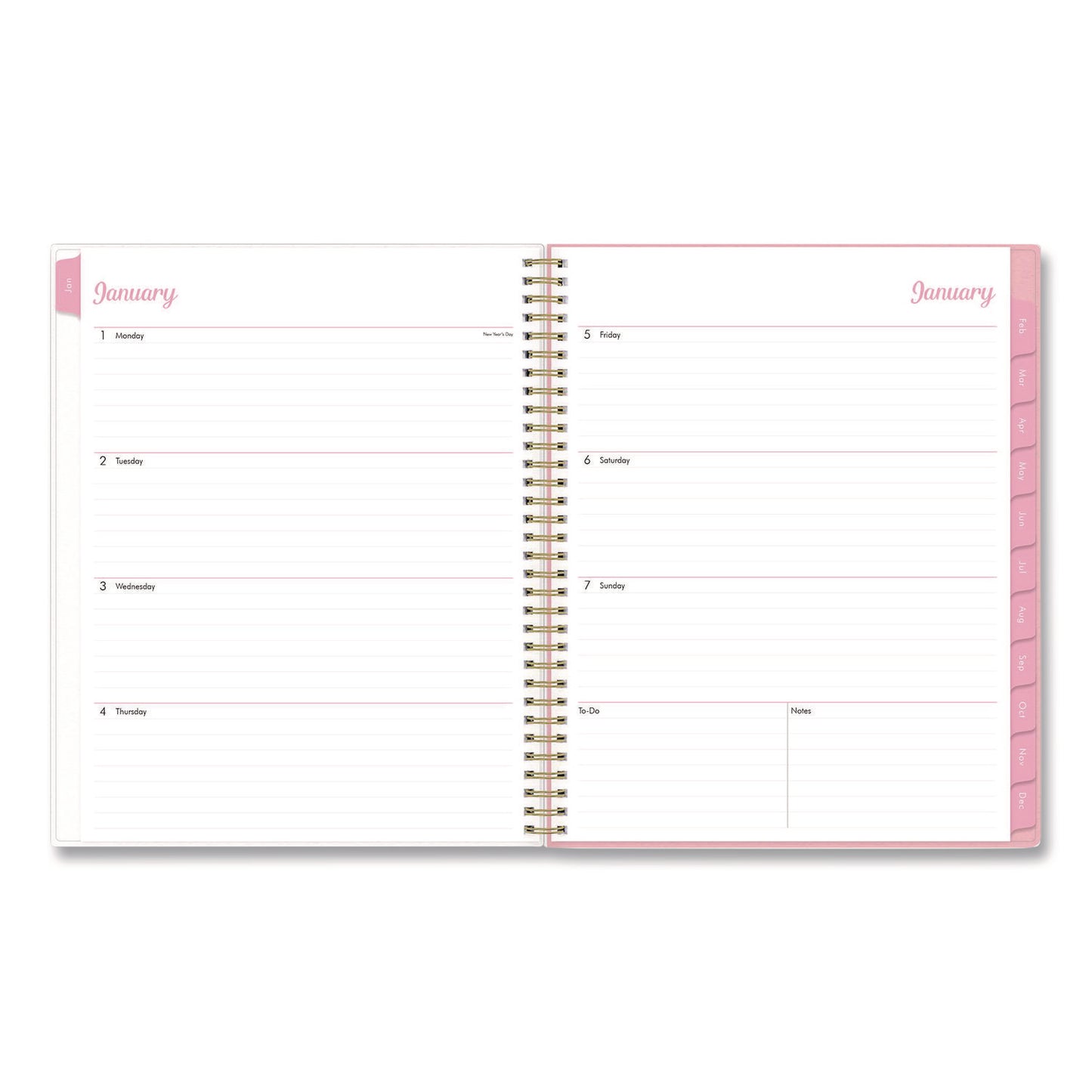 Blue Sky® Mimi Pink Weekly/Monthly Planner, Floral Artwork, 11 x 8.5, Pink/Blue/Rose Cover, 12-Month (Jan to Dec): 2026 (BLS137264)