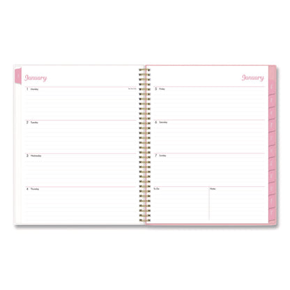 Blue Sky® Mimi Pink Weekly/Monthly Planner, Floral Artwork, 11 x 8.5, Pink/Blue/Rose Cover, 12-Month (Jan to Dec): 2026 (BLS137264)