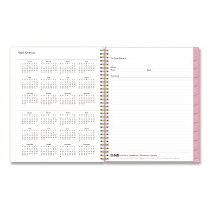 Blue Sky® Mimi Pink Weekly/Monthly Planner, Floral Artwork, 11 x 8.5, Pink/Blue/Rose Cover, 12-Month (Jan to Dec): 2026 (BLS137264)