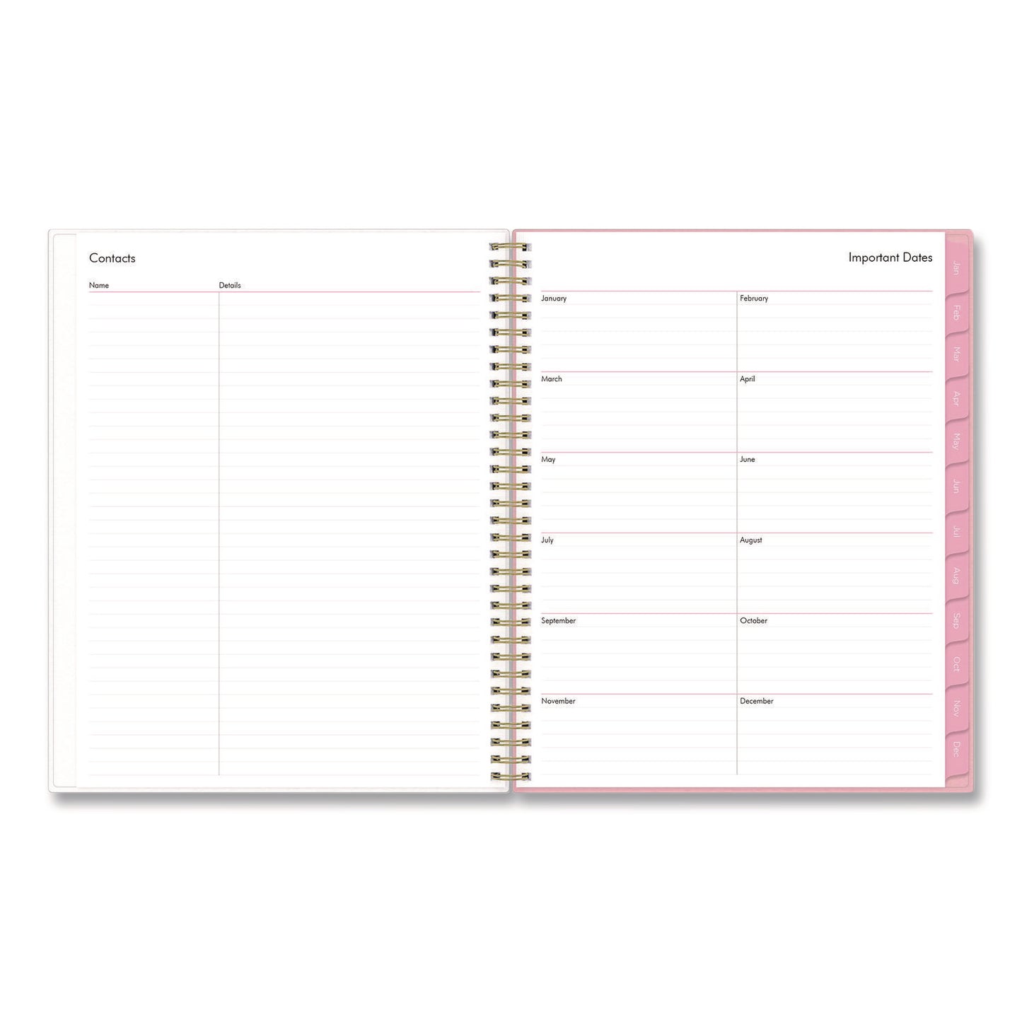 Blue Sky® Mimi Pink Weekly/Monthly Planner, Floral Artwork, 11 x 8.5, Pink/Blue/Rose Cover, 12-Month (Jan to Dec): 2026 (BLS137264)