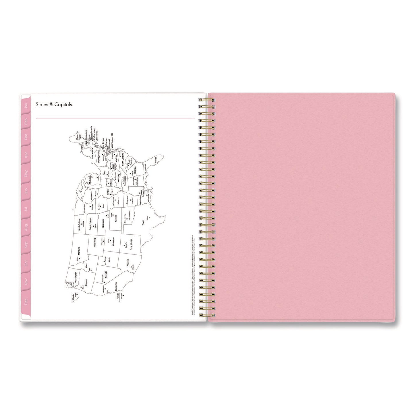 Blue Sky® Mimi Pink Weekly/Monthly Planner, Floral Artwork, 11 x 8.5, Pink/Blue/Rose Cover, 12-Month (Jan to Dec): 2026 (BLS137264)