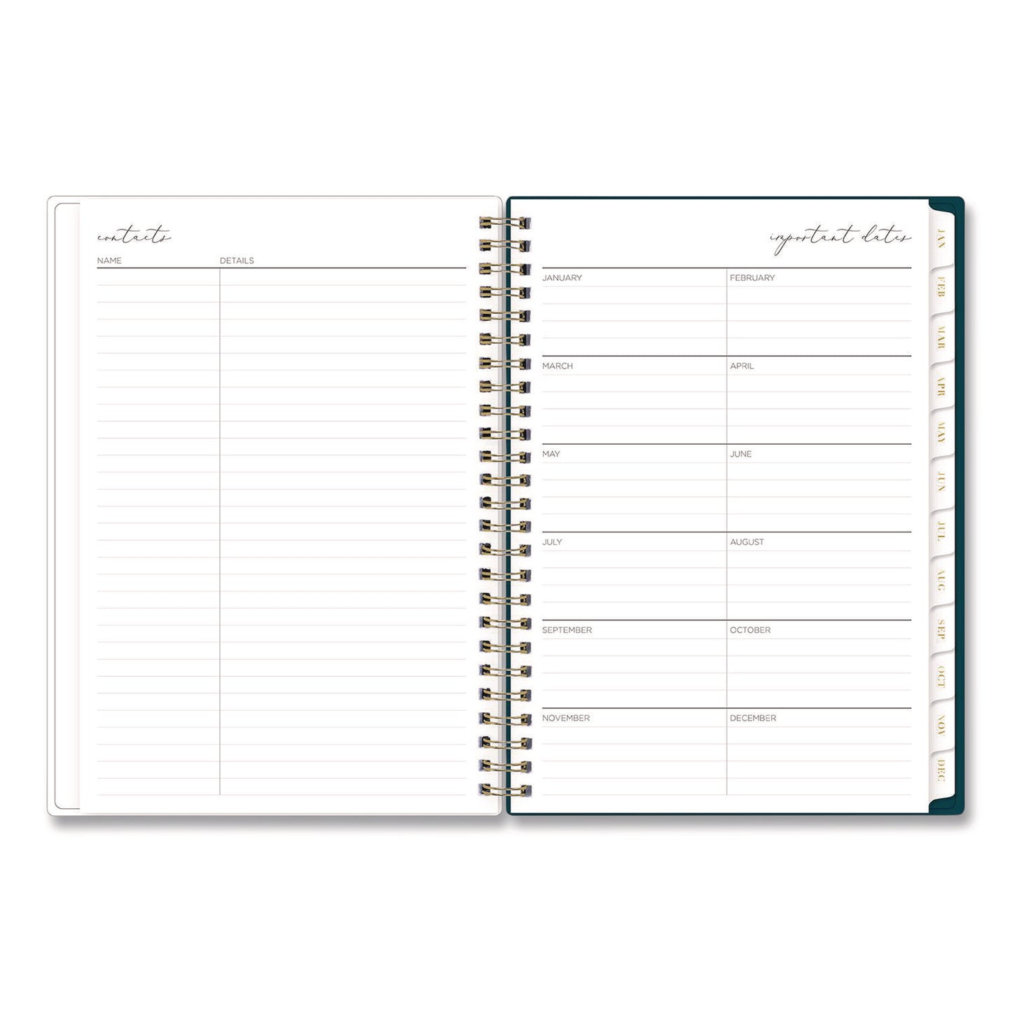 Blue Sky® Life Note-It Dania Weekly/Monthly Planner, Floral Artwork, 8.63 x 5.88, Teal/Pink/Blue Cover, 12-Month (Jan to Dec): 2026 (BLS139478)