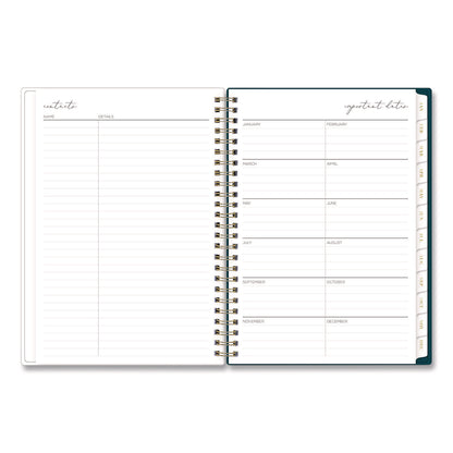 Blue Sky® Life Note-It Dania Weekly/Monthly Planner, Floral Artwork, 8.63 x 5.88, Teal/Pink/Blue Cover, 12-Month (Jan to Dec): 2026 (BLS139478)