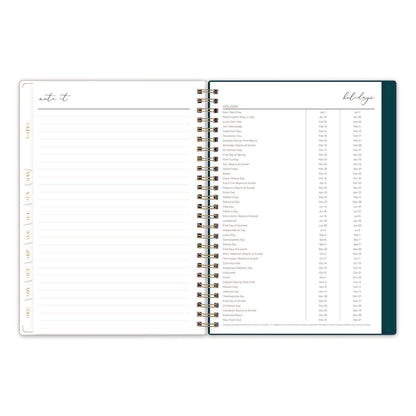 Blue Sky® Life Note-It Dania Weekly/Monthly Planner, Floral Artwork, 8.63 x 5.88, Teal/Pink/Blue Cover, 12-Month (Jan to Dec): 2026 (BLS139478)
