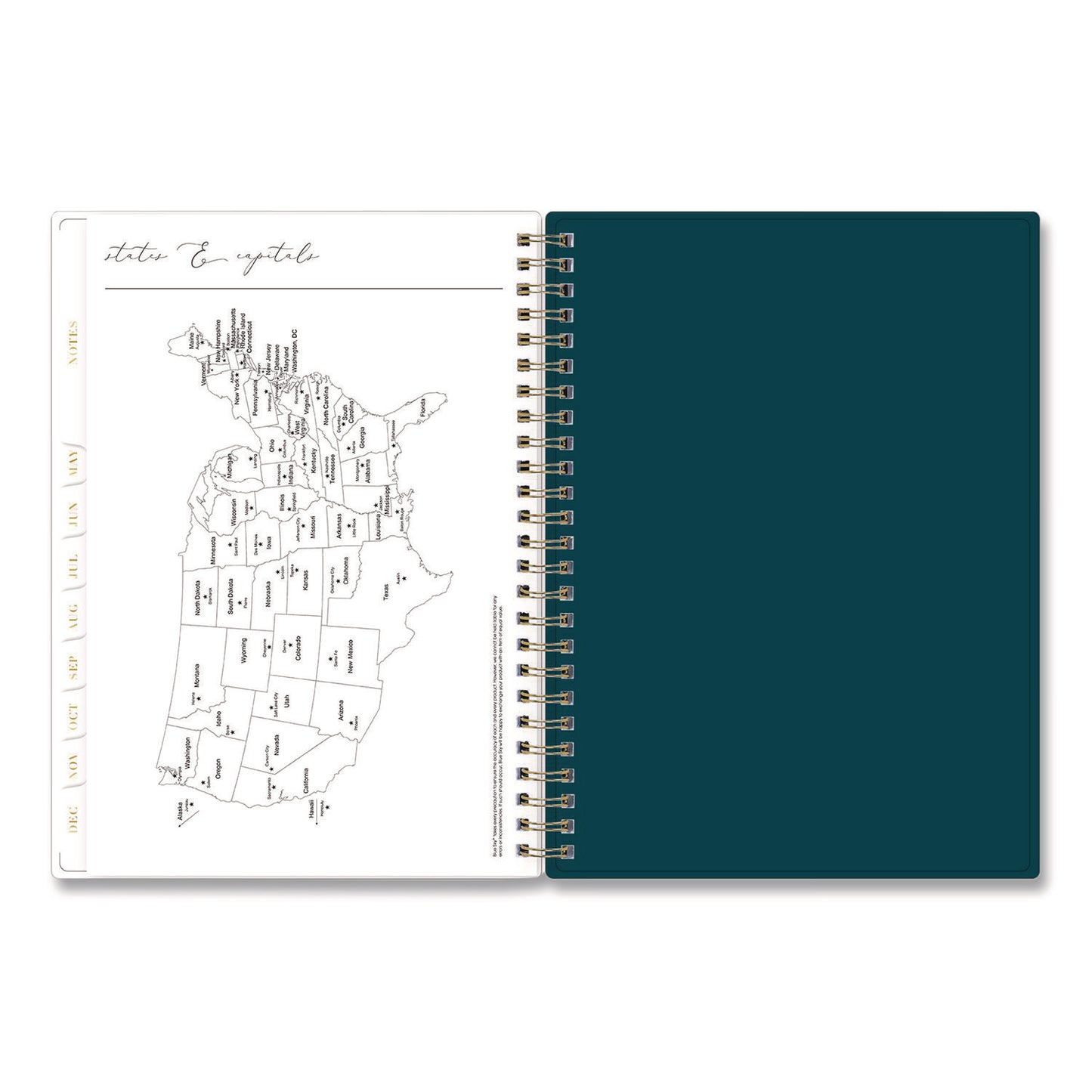 Blue Sky® Life Note-It Dania Weekly/Monthly Planner, Floral Artwork, 8.63 x 5.88, Teal/Pink/Blue Cover, 12-Month (Jan to Dec): 2026 (BLS139478)
