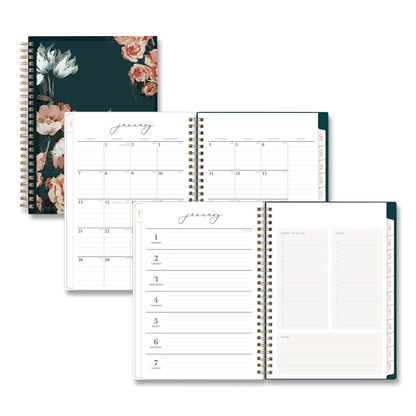 Blue Sky® Life Note-It Dania Weekly/Monthly Planner, Floral Artwork, 8.63 x 5.88, Teal/Pink/Blue Cover, 12-Month (Jan to Dec): 2026 (BLS139478)