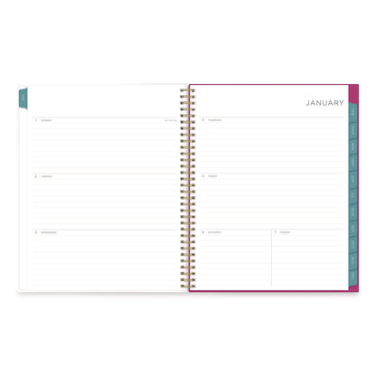 Blue Sky® Kelly Ventura Magenta Bloom Weekly/Monthly Planner, Floral Artwork, 11 x 8.5, Multicolor Cover, 12-Month (Jan to Dec): 2026 (BLS140945)