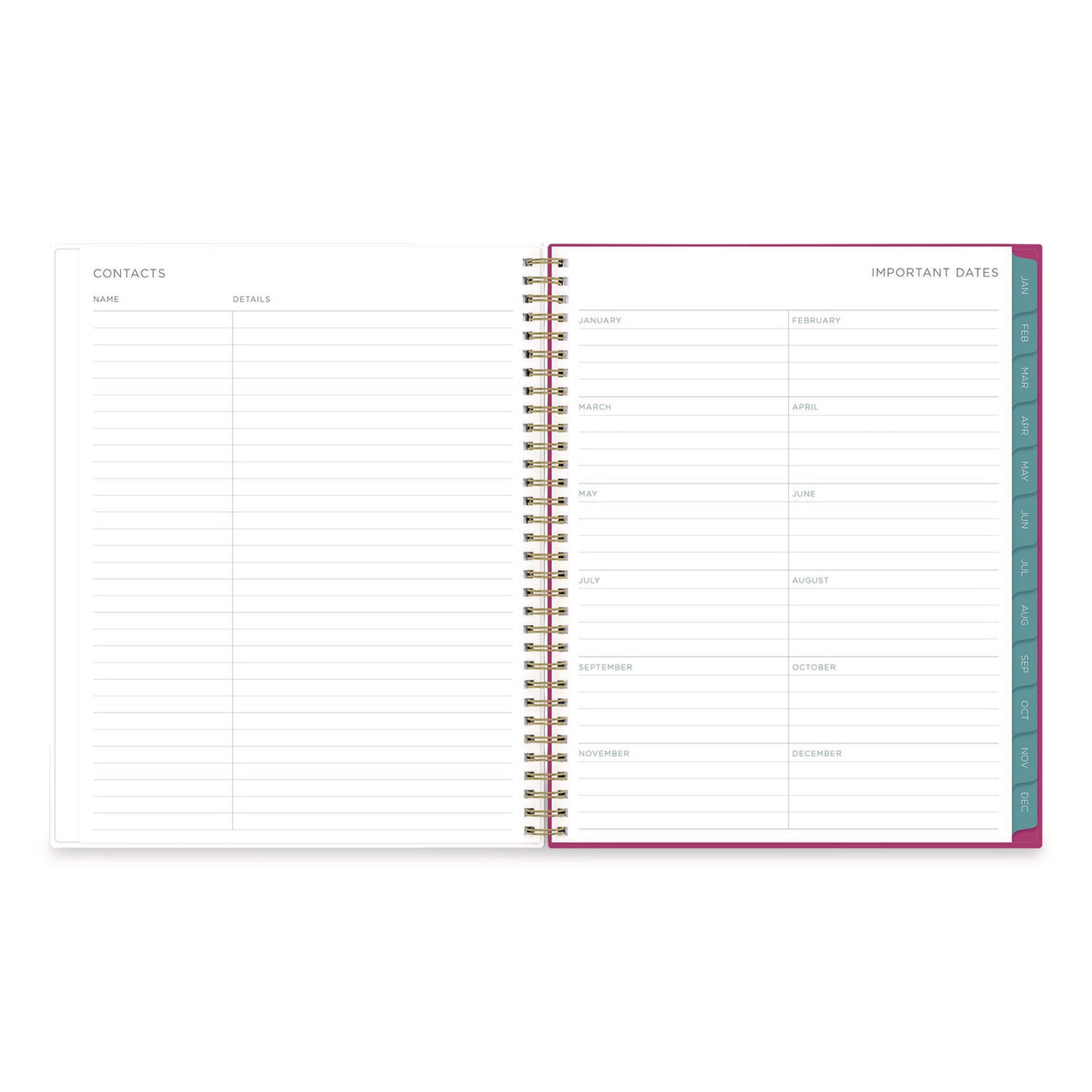 Blue Sky® Kelly Ventura Magenta Bloom Weekly/Monthly Planner, Floral Artwork, 11 x 8.5, Multicolor Cover, 12-Month (Jan to Dec): 2026 (BLS140945)