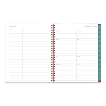 Blue Sky® Kelly Ventura Magenta Bloom Weekly/Monthly Planner, Floral Artwork, 11 x 8.5, Multicolor Cover, 12-Month (Jan to Dec): 2026 (BLS140945)