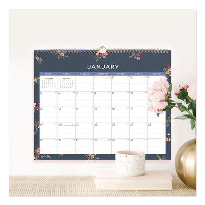 Blue Sky® Ashlyn Monthly Wall Calendar, Floral Artwork, 15 x 12, White/Blue/Pink Sheets, 12-Month (Jan to Dec): 2026 (BLS148617)