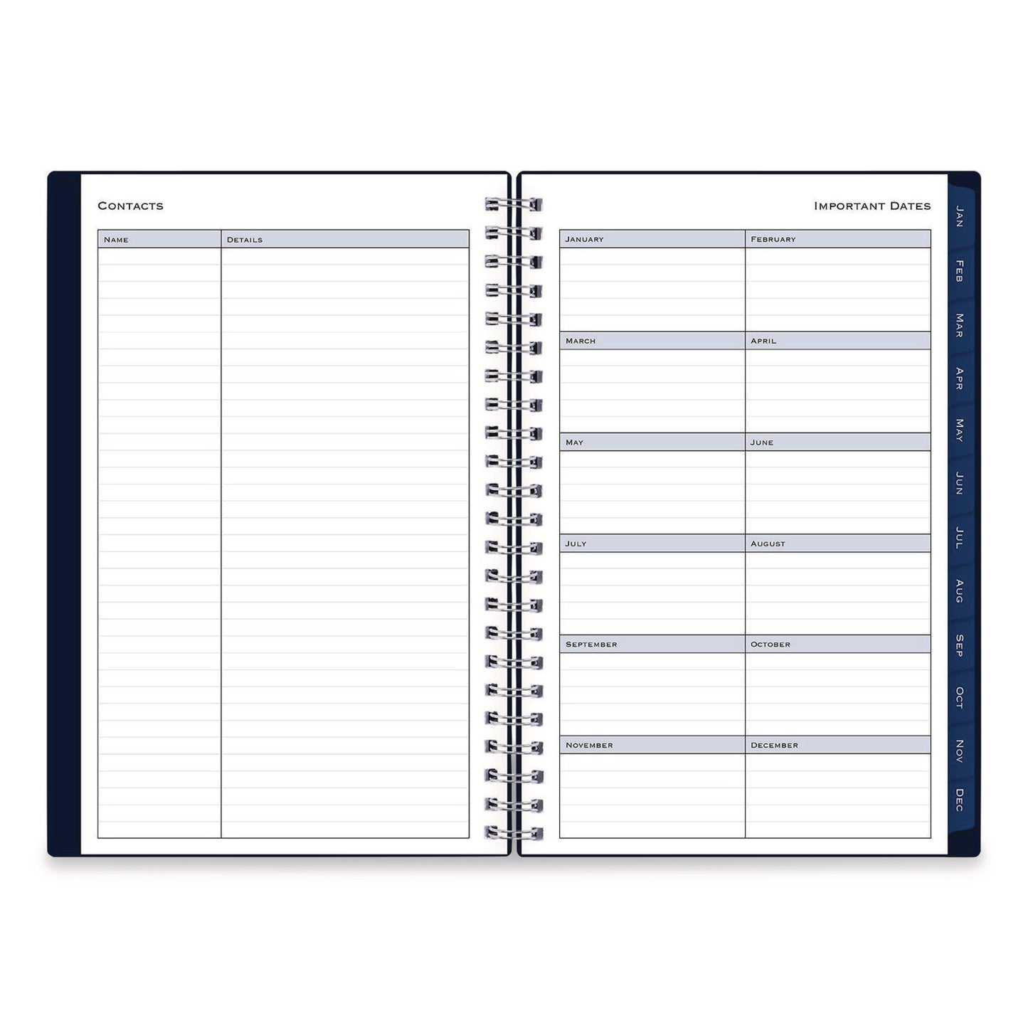 Blue Sky® Passages Weekly/Monthly Planner, 8 x 5, Navy Cover, 12-Month (Jan to Dec): 2026 (BLS148657)
