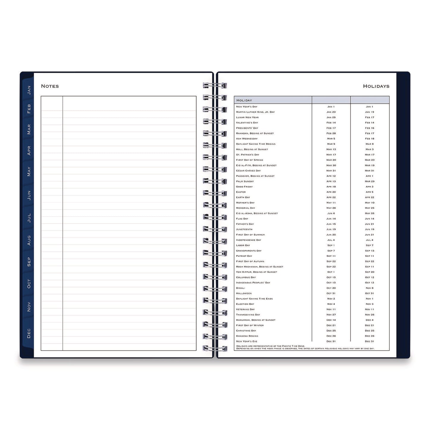 Blue Sky® Passages Weekly/Monthly Planner, 8 x 5, Navy Cover, 12-Month (Jan to Dec): 2026 (BLS148657)