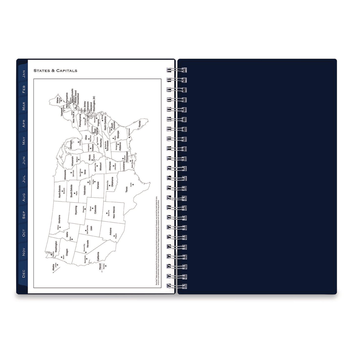Blue Sky® Passages Weekly/Monthly Planner, 8 x 5, Navy Cover, 12-Month (Jan to Dec): 2026 (BLS148657)
