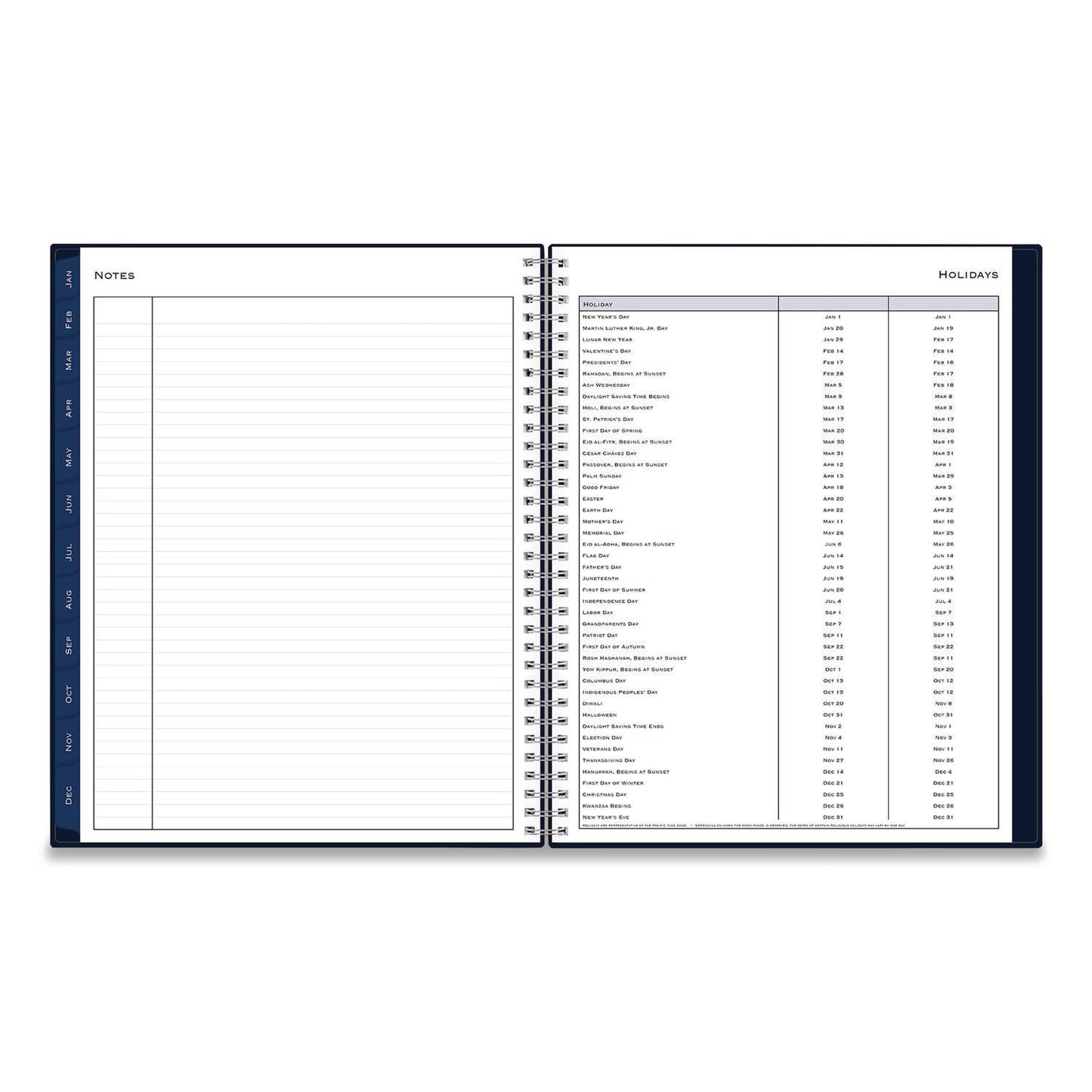 Blue Sky® Passages Weekly/Monthly Planner, 11 x 8.5, Navy Cover, 12-Month (Jan to Dec): 2026 (BLS148659)