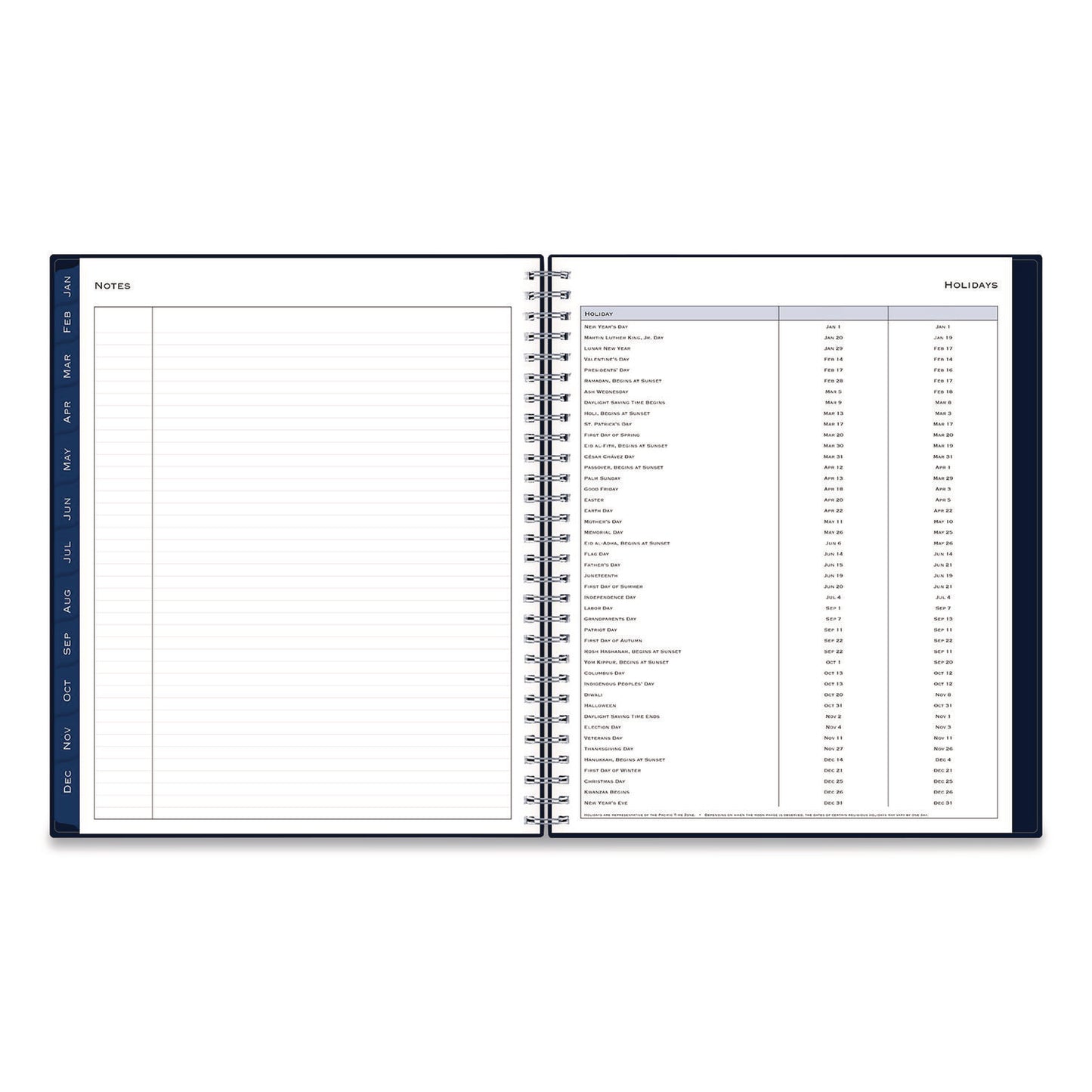 Blue Sky® Passages Monthly Planner, 10 x 8, Navy Cover, 12-Month (Jan to Dec): 2026 (BLS148660)