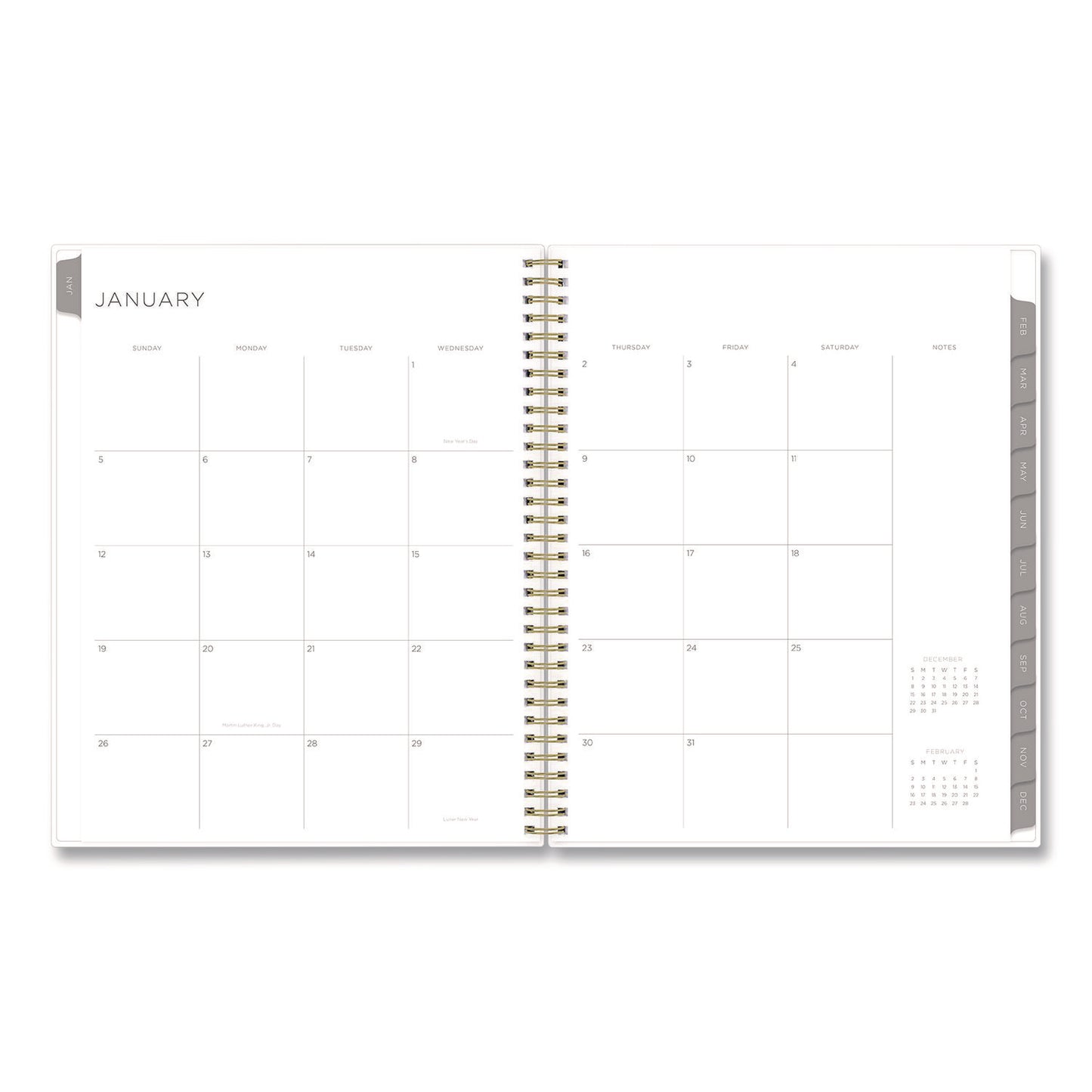 Blue Sky® Mimosa Weekly/Monthly Planner, 11 x 8.5, Floral Artwork, Yellow/Green/White Cover, 12-Month (Jan to Dec): 2026 (BLS149059)