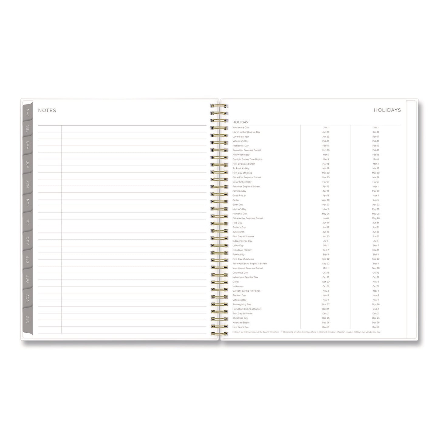 Blue Sky® Mimosa Weekly/Monthly Planner, 11 x 8.5, Floral Artwork, Yellow/Green/White Cover, 12-Month (Jan to Dec): 2026 (BLS149059)