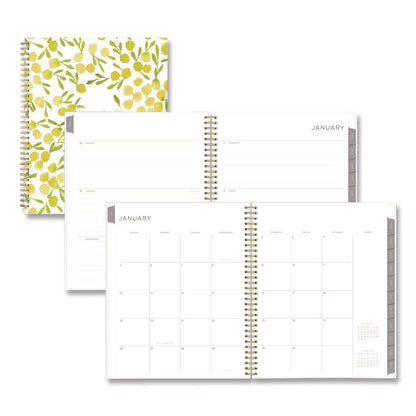 Blue Sky® Mimosa Weekly/Monthly Planner, 11 x 8.5, Floral Artwork, Yellow/Green/White Cover, 12-Month (Jan to Dec): 2026 (BLS149059)