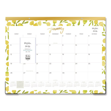 Blue Sky® Mimosa Monthly Desk Pad Calendar, 22 x 17, Lemon Artwork, White/Yellow/Green Sheets, 12-Month (Jan to Dec): 2026 (BLS149063)