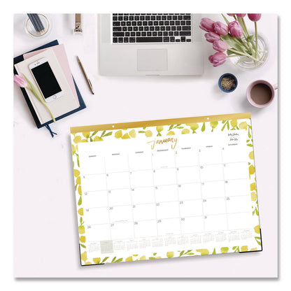 Blue Sky® Mimosa Monthly Desk Pad Calendar, 22 x 17, Lemon Artwork, White/Yellow/Green Sheets, 12-Month (Jan to Dec): 2026 (BLS149063)