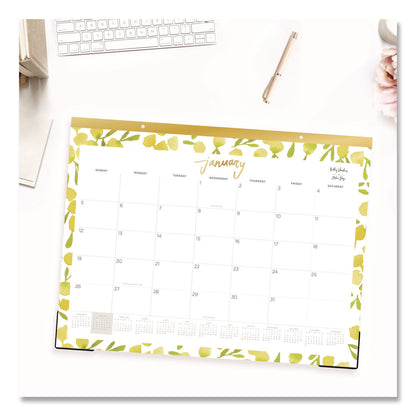 Blue Sky® Mimosa Monthly Desk Pad Calendar, 22 x 17, Lemon Artwork, White/Yellow/Green Sheets, 12-Month (Jan to Dec): 2026 (BLS149063)