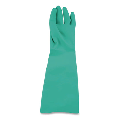 San Jamar® Nitrile Dishwashing Gloves, 21" Long, Large, Green, Pair (SJM19NUL)