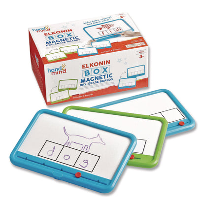 Learning Resources® ELKONIN Box Magnetic Dry Erase Board Set, 11.4 x 5, White Surface, 8 Boards (HDM94476)