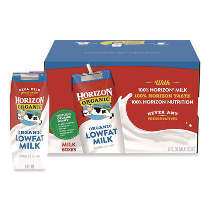 Horizon Organic Low Fat Milk, 1% Plain, 8 oz, 18/Carton (HZD061223)