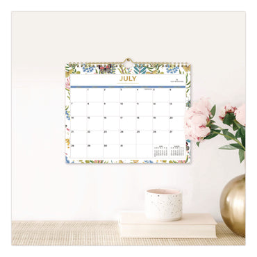 Blue Sky® Day Designer Flutter Academic Year Wall Calendar, Butterfly Floral Artwork, 11 x 8.75, 12-Month (July to June): 2025 to 2026 (BLS136694)